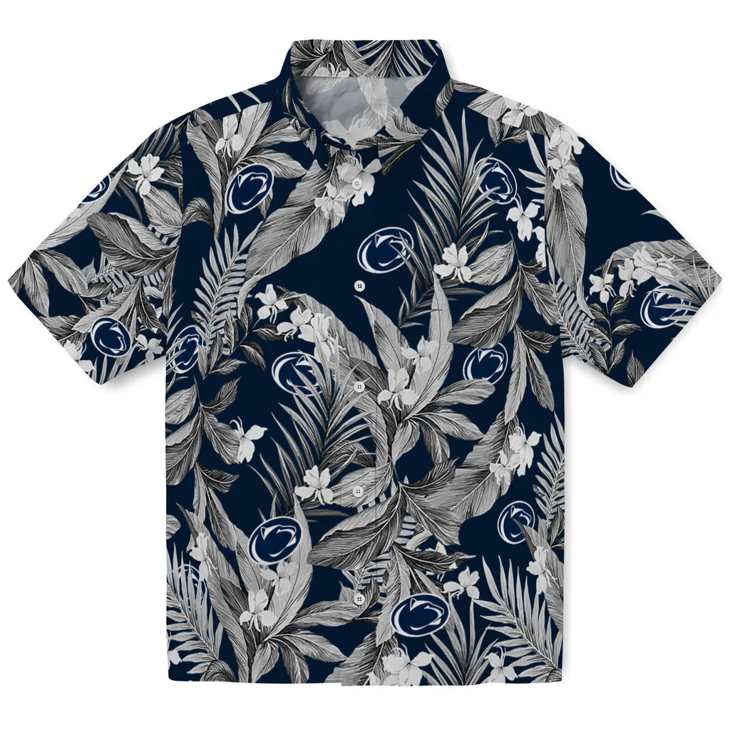 Penn State Nittany Lions Hawaiian Shirt - Palm Leaves | Hula Hawaiian Shirts