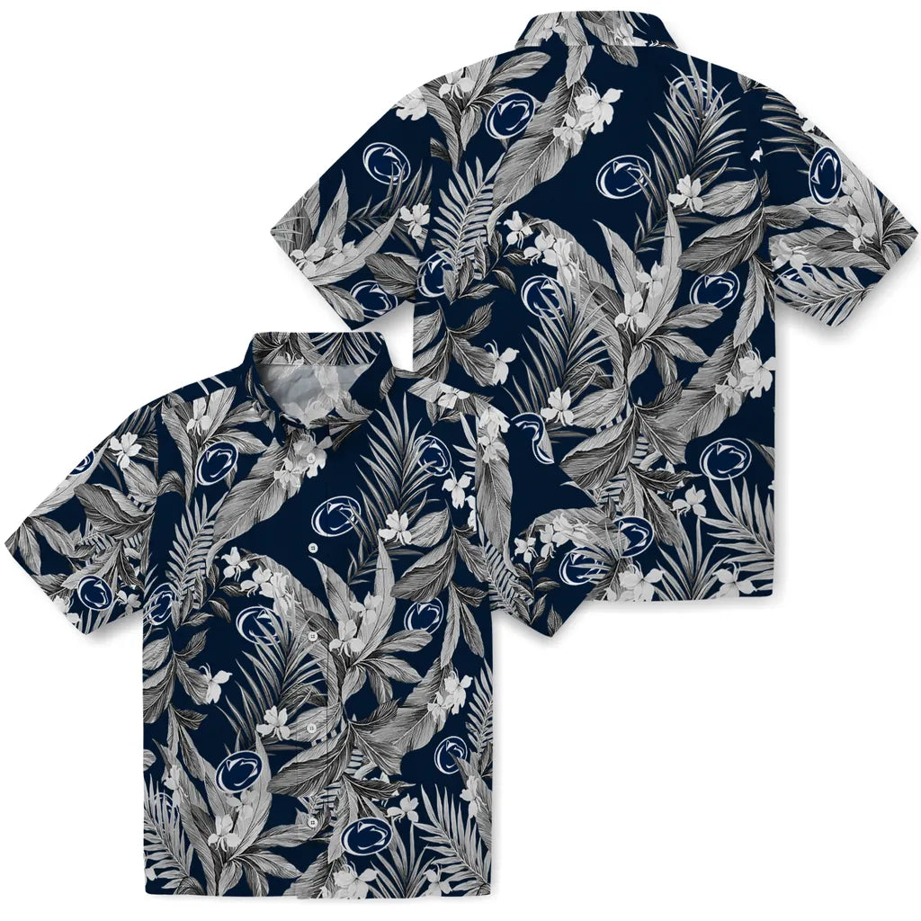 Penn State Nittany Lions Hawaiian Shirt - Palm Leaves | Hula Hawaiian Shirts
