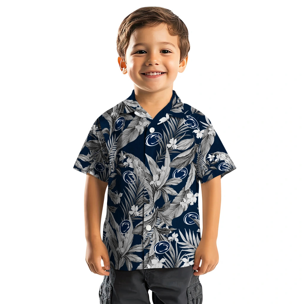 Penn State Nittany Lions Hawaiian Shirt - Palm Leaves | Hula Hawaiian Shirts