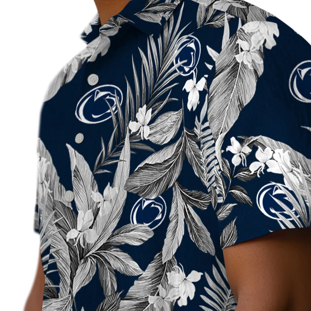 Penn State Nittany Lions Hawaiian Shirt - Palm Leaves | Hula Hawaiian Shirts