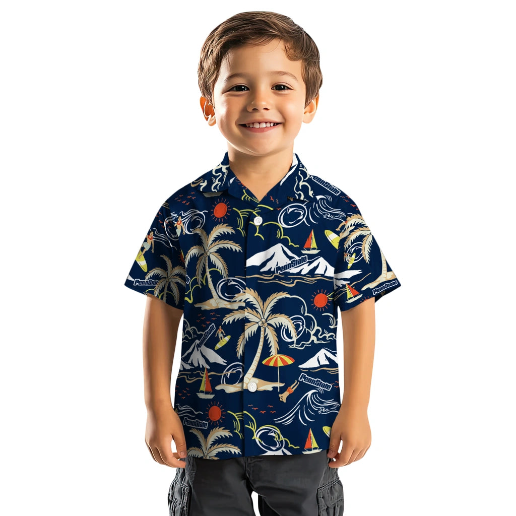 Penn State Nittany Lions Hawaiian Shirt - Palm Tree Island | Hula Hawaiian Shirts