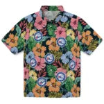 Philadelphia 76ers Hawaiian Shirt - Brilliant Hibiscus Garden | Hula Hawaiian Shirts
