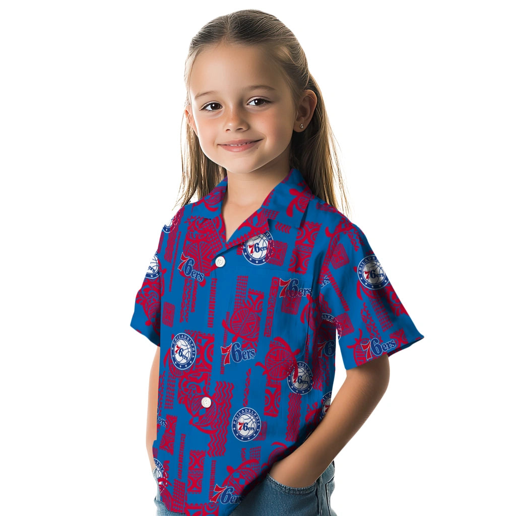 Philadelphia 76ers Hawaiian Shirt - Turtle Lines | Hula Hawaiian Shirts