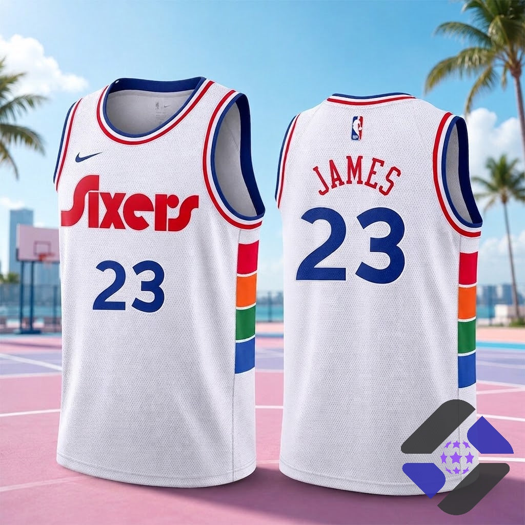 Philadelphia 76ers LeBron James City Edition Basketball Jersey