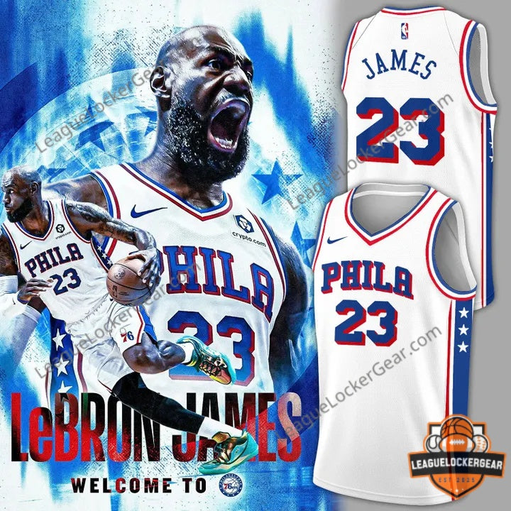 Philadelphia 76ers LeBron James Welcome To Basketball Jersey - LeagueLockerGear
