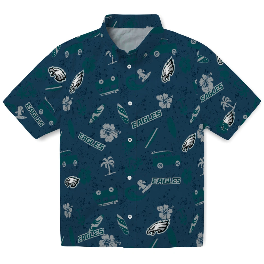 Philadelphia Eagles Hawaiian Shirt - Beach Vibe | Hula Hawaiian Shirts