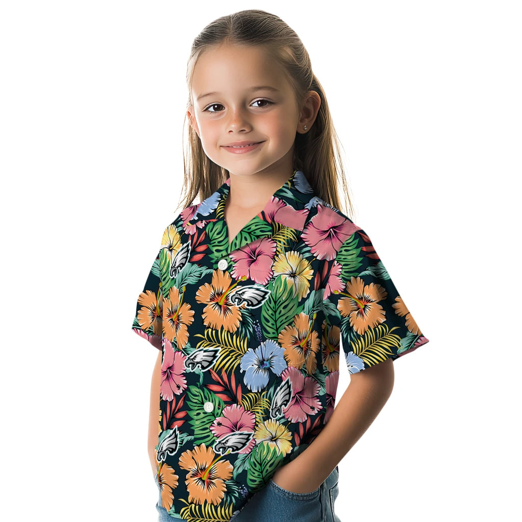 Philadelphia Eagles Hawaiian Shirt - Brilliant Hibiscus Garden | Hula Hawaiian Shirts