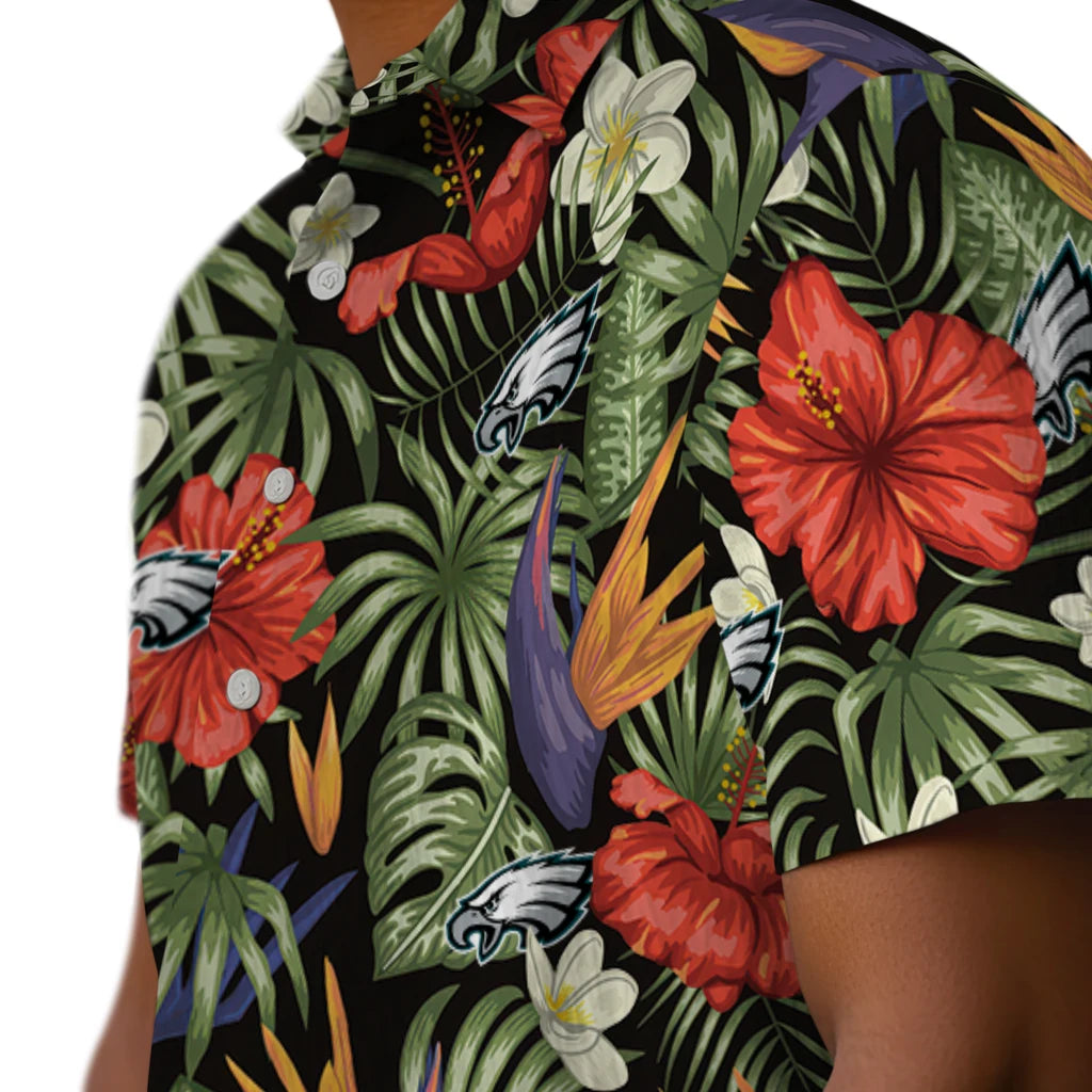 Philadelphia Eagles Hawaiian Shirt - Hawaii Floral Hibiscus | Hula Hawaiian Shirts