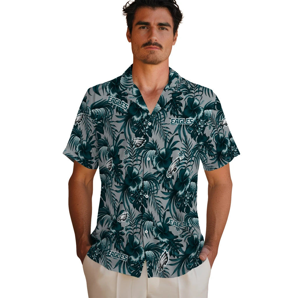 Philadelphia Eagles Hawaiian Shirt - Hibiscus Exotic | Hula Hawaiian Shirts