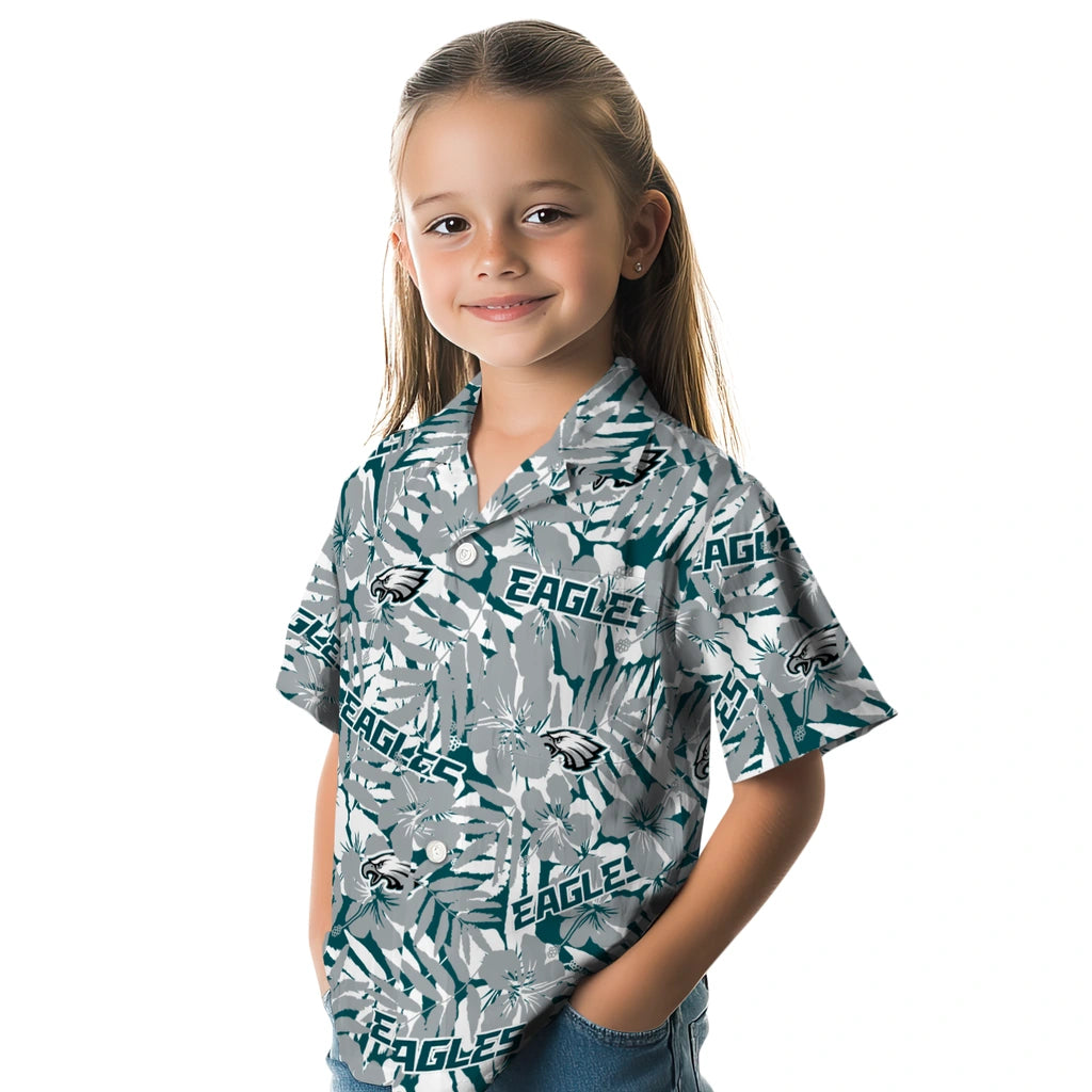 Philadelphia Eagles Hawaiian Shirt - Hibiscus Overlay | Hula Hawaiian Shirts