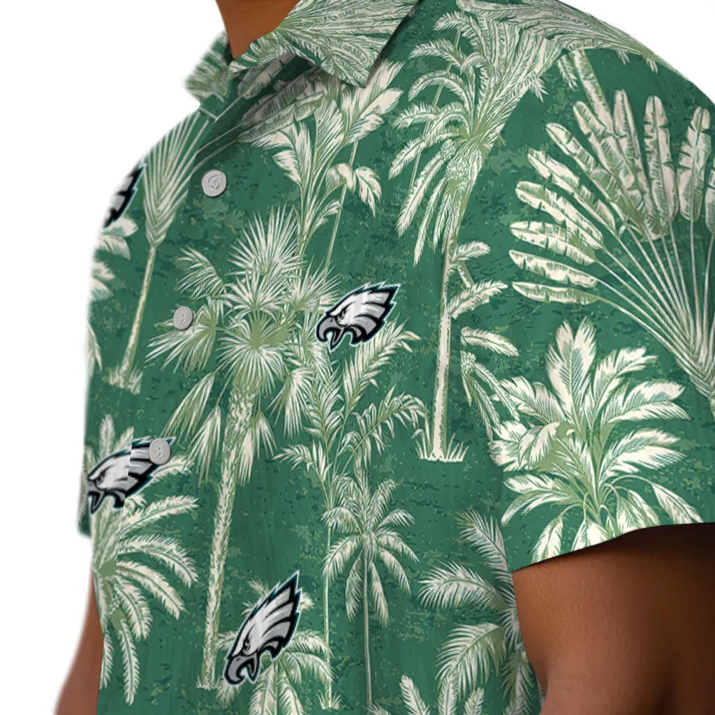 Philadelphia Eagles Hawaiian Shirt - Vintage Palm Tree | Hula Hawaiian Shirts