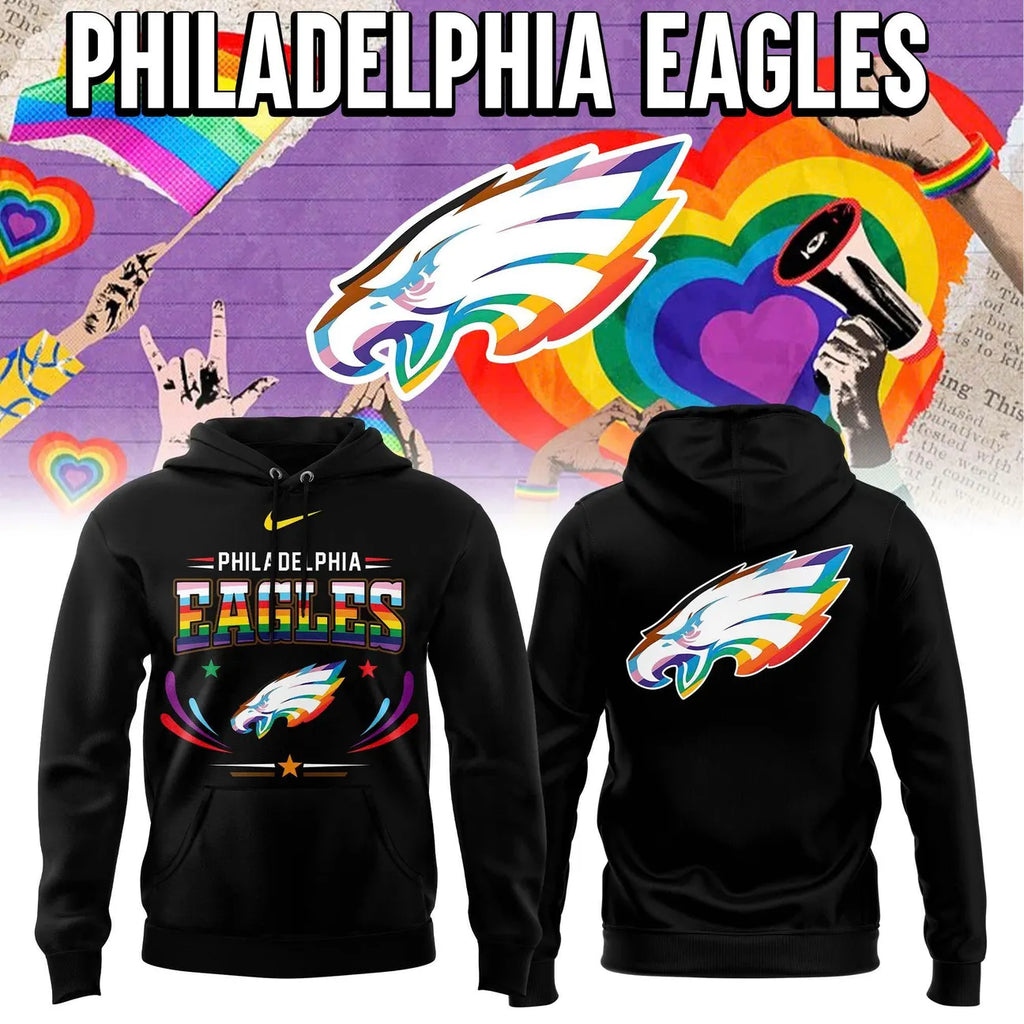 Philadelphia Eagles Pride Rainbow Hoodie - LeagueLockerGear