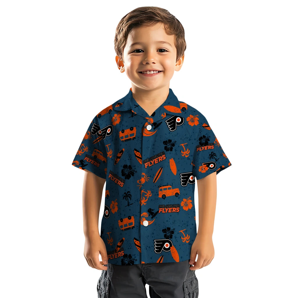Philadelphia Flyers Hawaiian Shirt - Beach Vibe | Hula Hawaiian Shirts