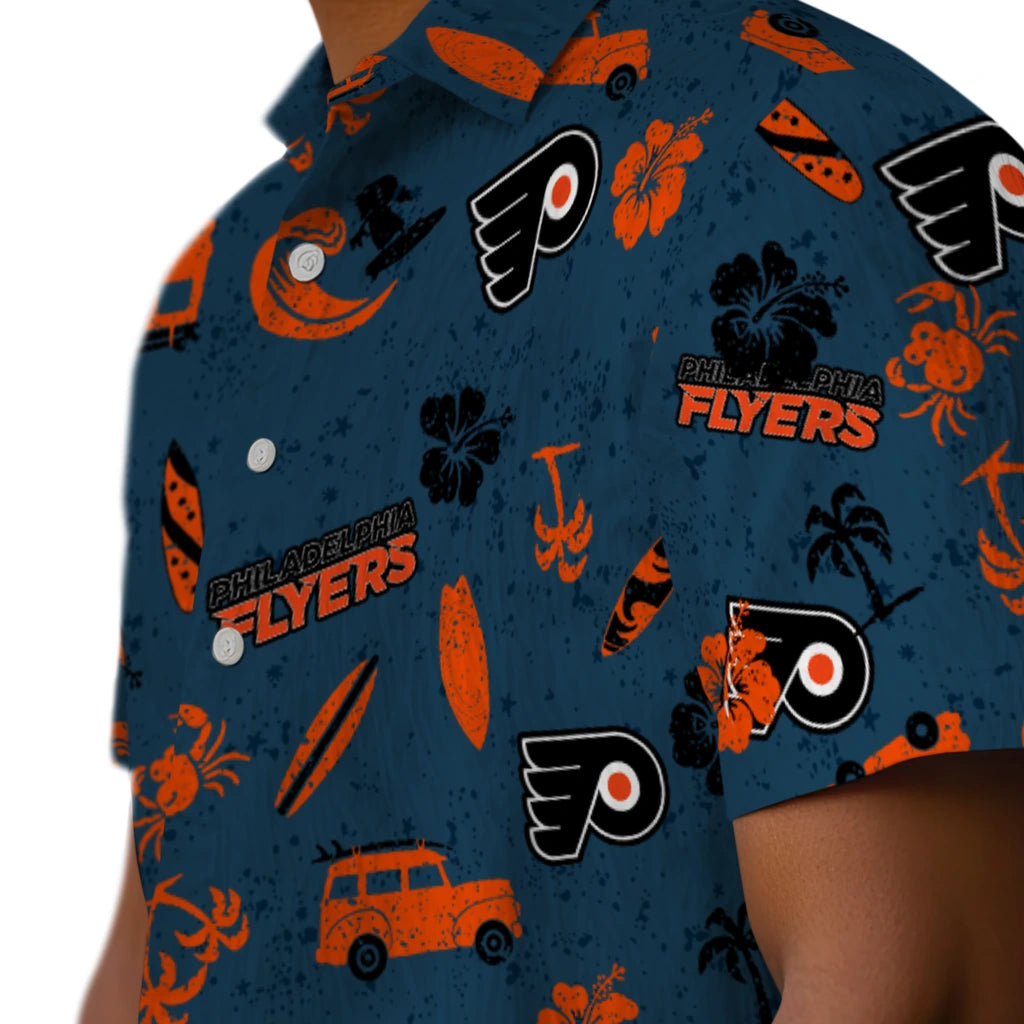 Philadelphia Flyers Hawaiian Shirt - Beach Vibe | Hula Hawaiian Shirts