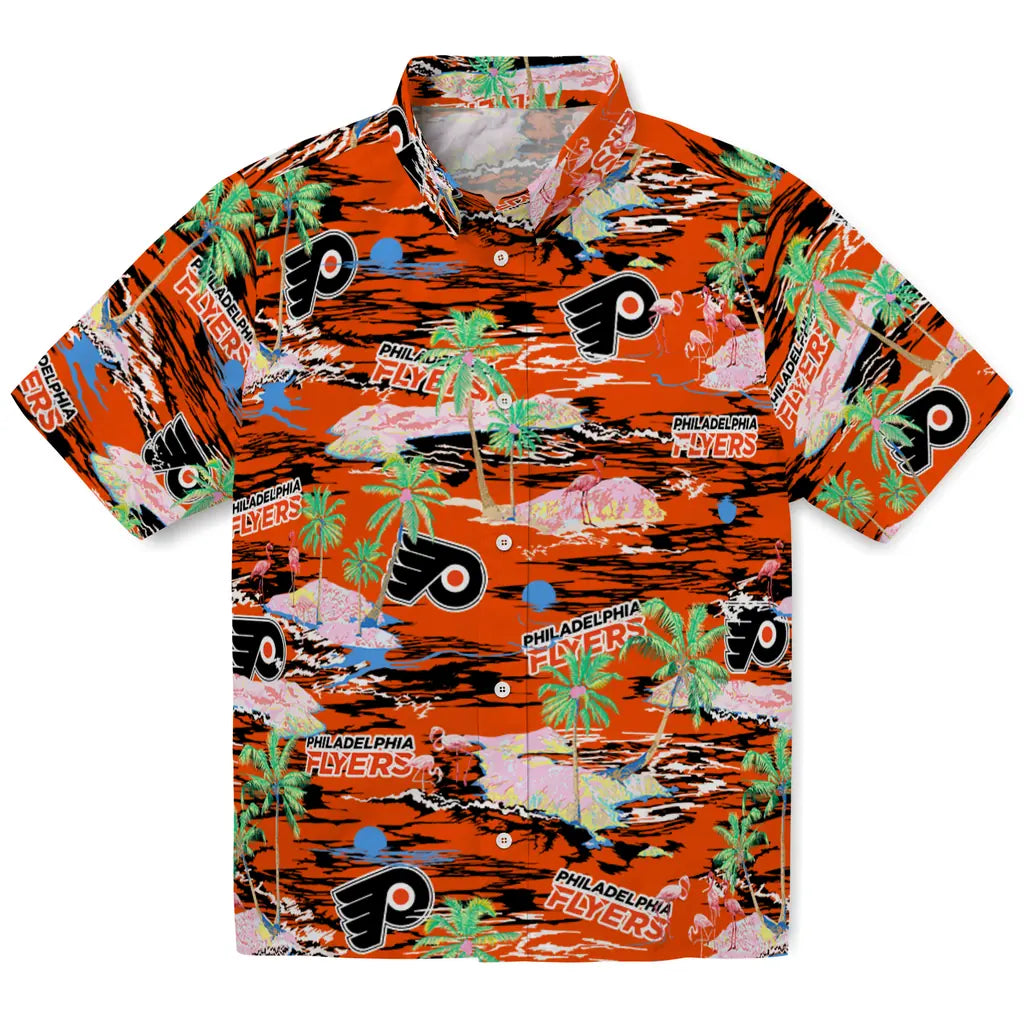 Philadelphia Flyers Hawaiian Shirt - Hawaii Island | Hula Hawaiian Shirts