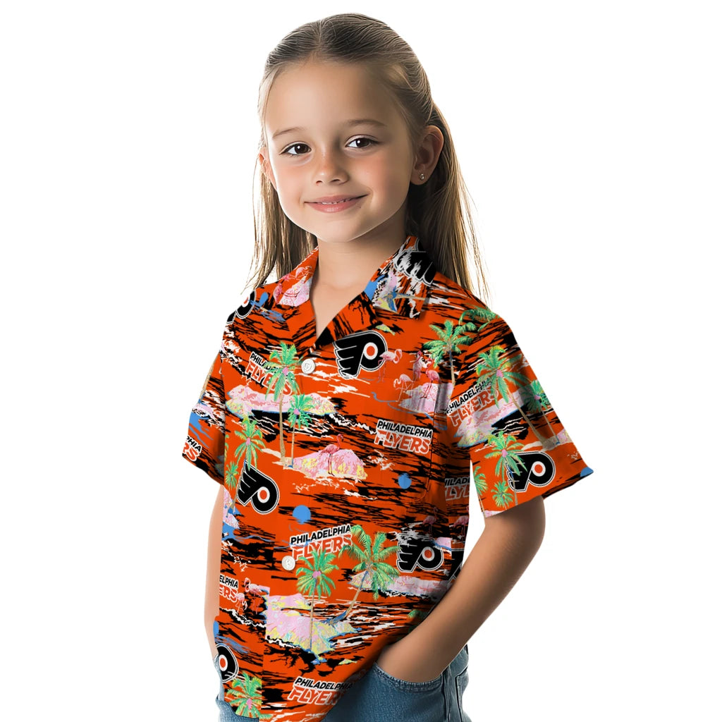 Philadelphia Flyers Hawaiian Shirt - Hawaii Island | Hula Hawaiian Shirts