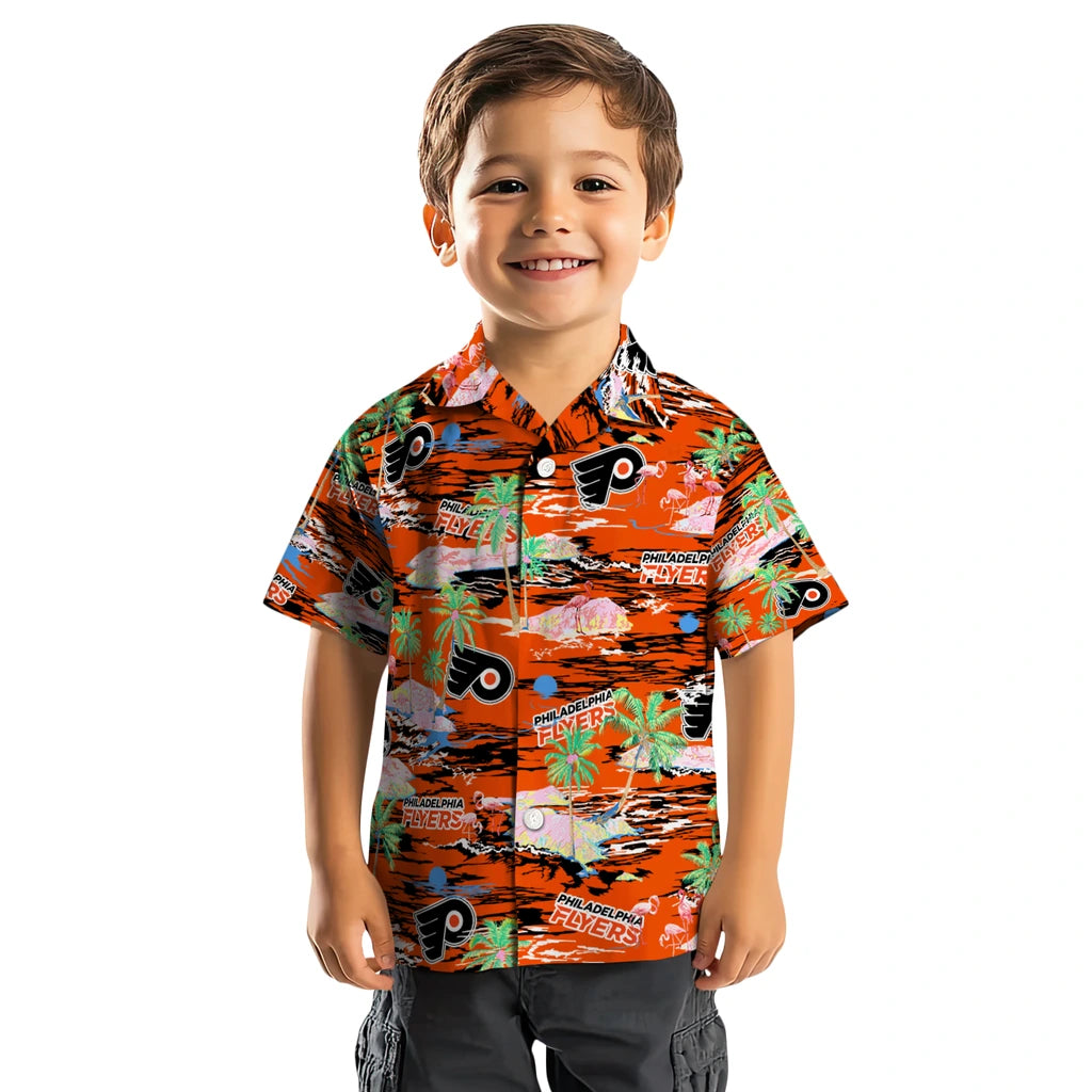 Philadelphia Flyers Hawaiian Shirt - Hawaii Island | Hula Hawaiian Shirts