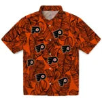 Philadelphia Flyers Hawaiian Shirt - Leaf Outline | Hula Hawaiian Shirts