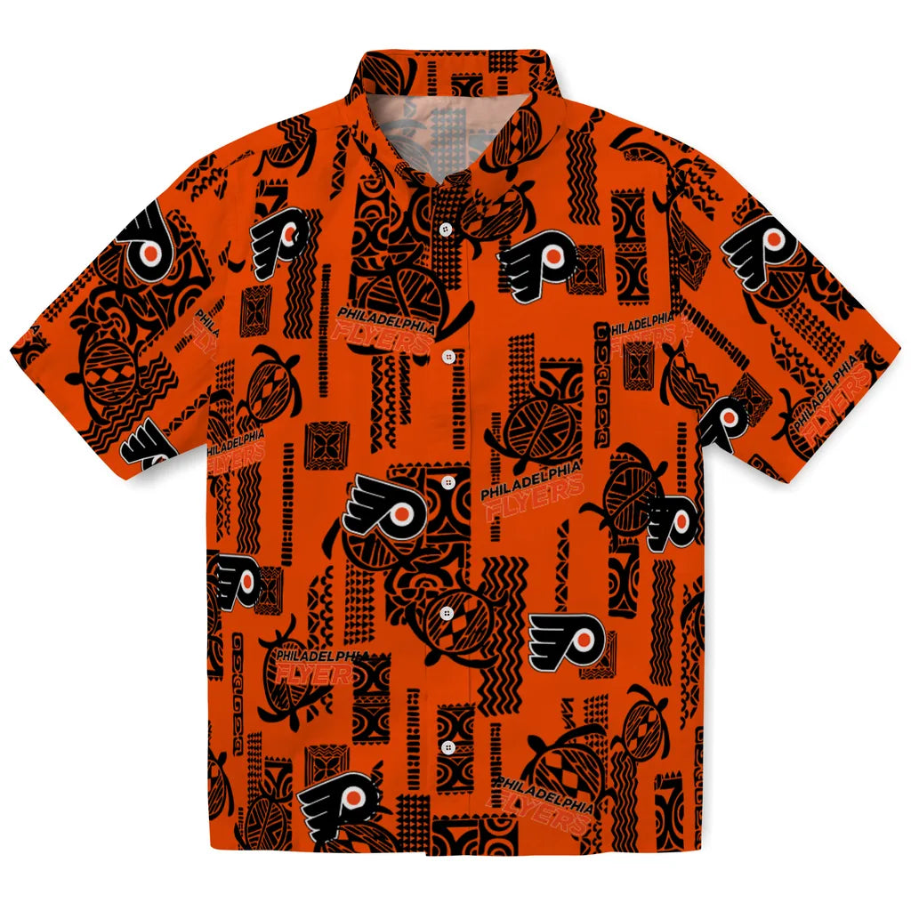 Philadelphia Flyers Hawaiian Shirt - Turtle Lines | Hula Hawaiian Shirts