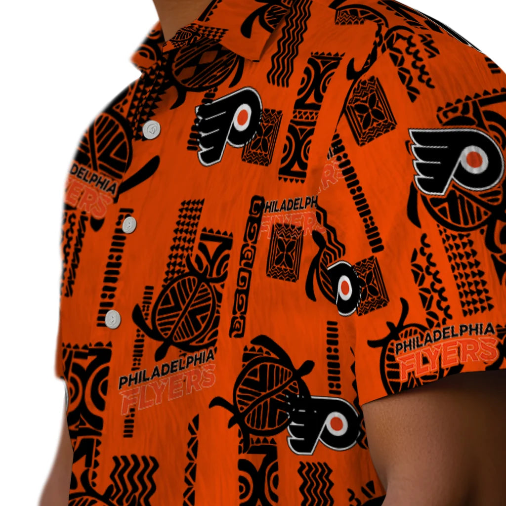 Philadelphia Flyers Hawaiian Shirt - Turtle Lines | Hula Hawaiian Shirts