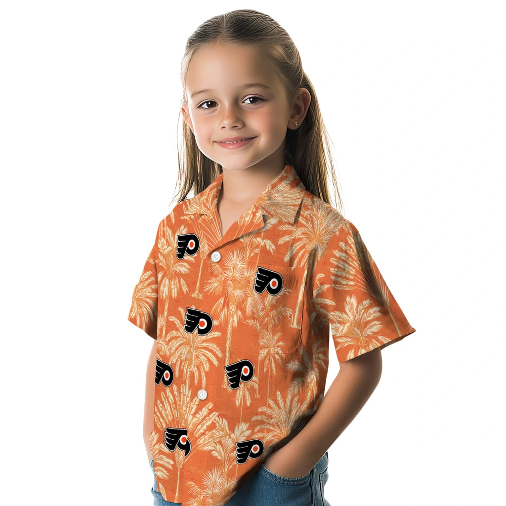 Philadelphia Flyers Hawaiian Shirt - Vintage Palm Tree | Hula Hawaiian Shirts
