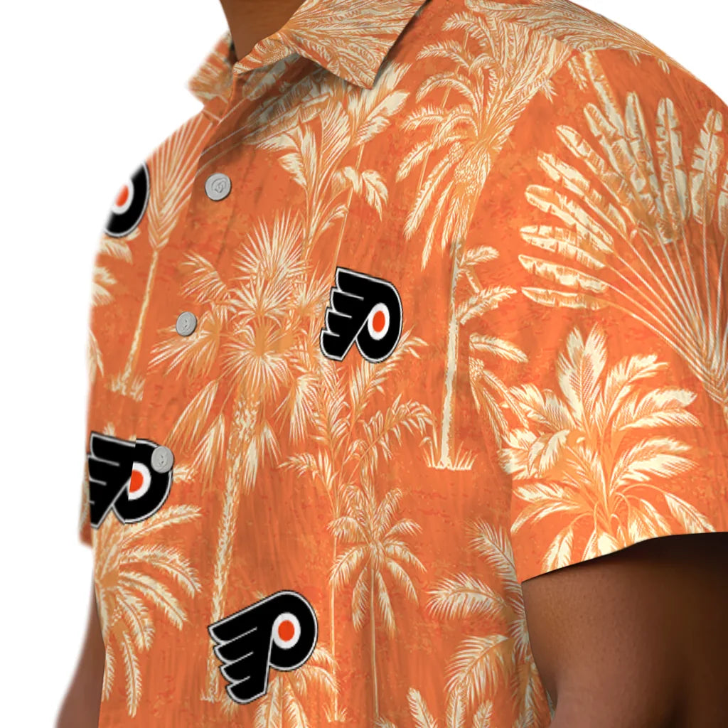 Philadelphia Flyers Hawaiian Shirt - Vintage Palm Tree | Hula Hawaiian Shirts