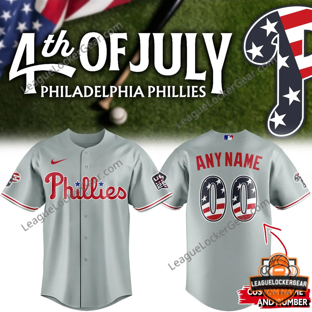 Philadelphia Phillies 4th of July Baseball Jersey - LeagueLockerGear