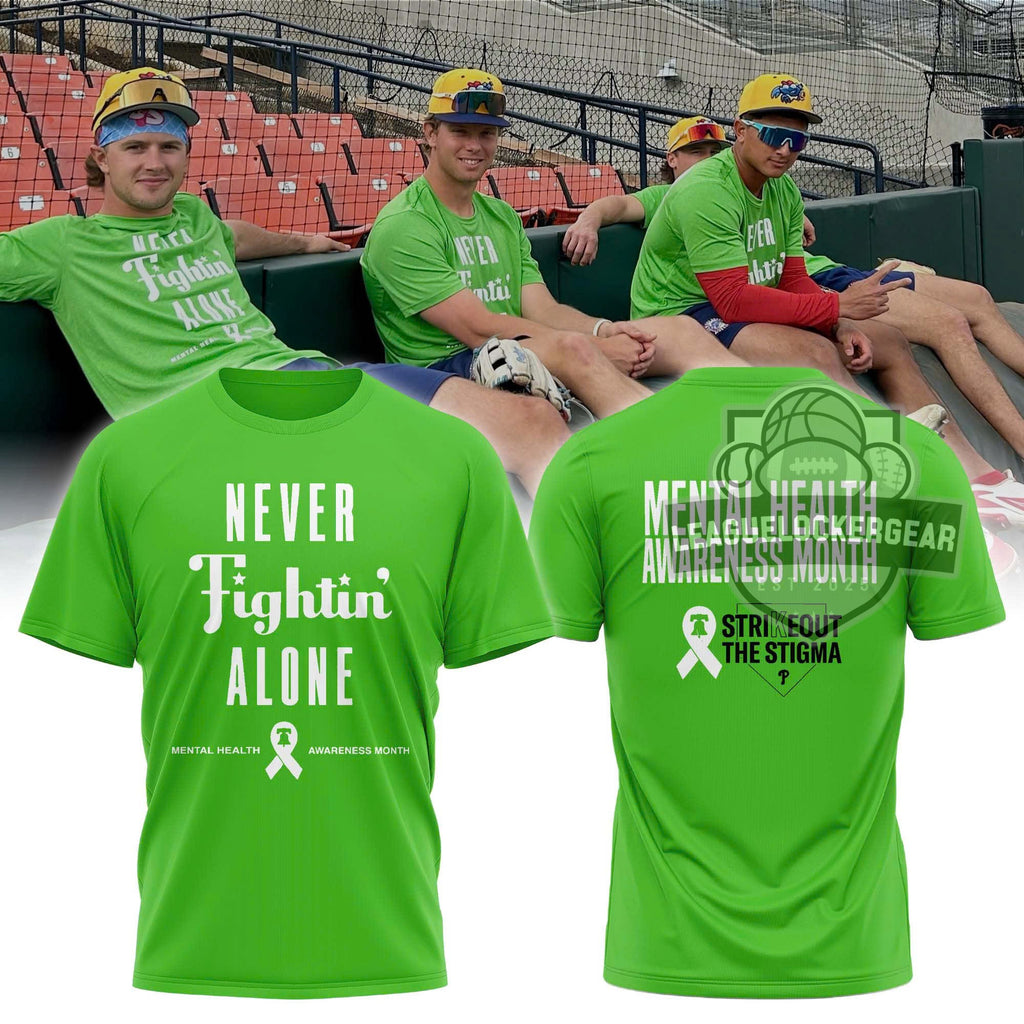 Philadelphia Phillies Mental Health Awareness Month Strikeout The Stigma T-Shirt - LeagueLockerGear