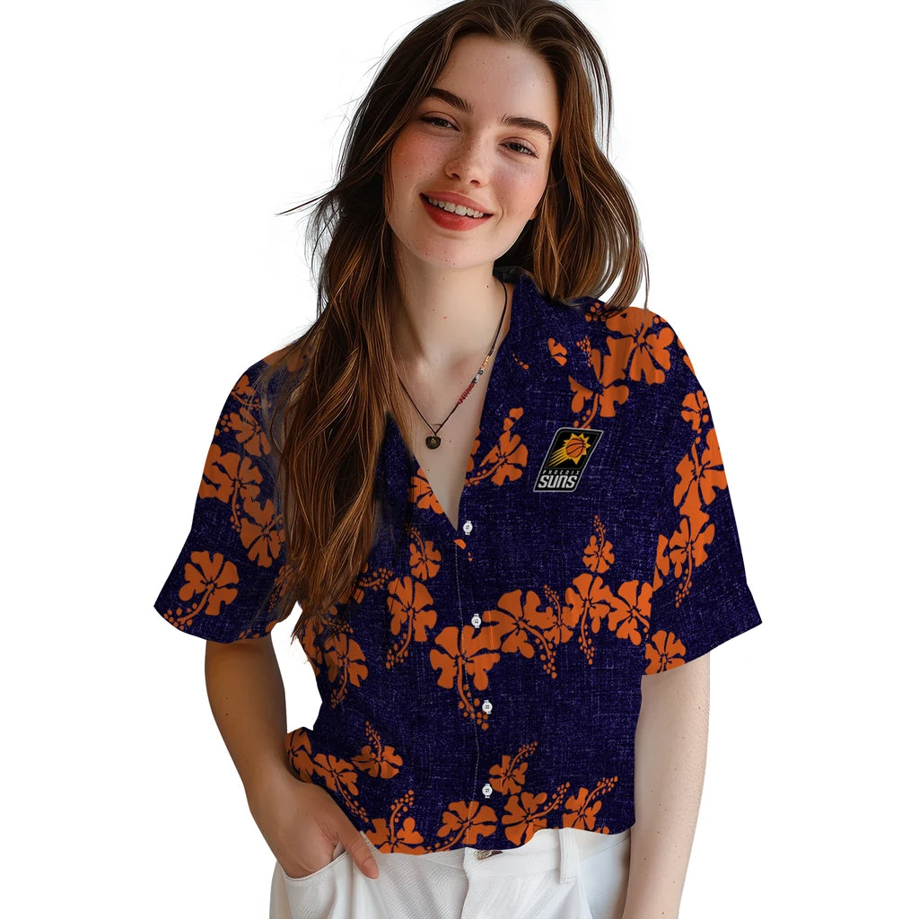 Phoenix Suns Hawaiian Shirt - 50th State Flower | Hula Hawaiian Shirts