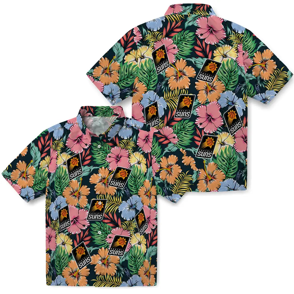 Phoenix Suns Hawaiian Shirt - Brilliant Hibiscus Garden | Hula Hawaiian Shirts