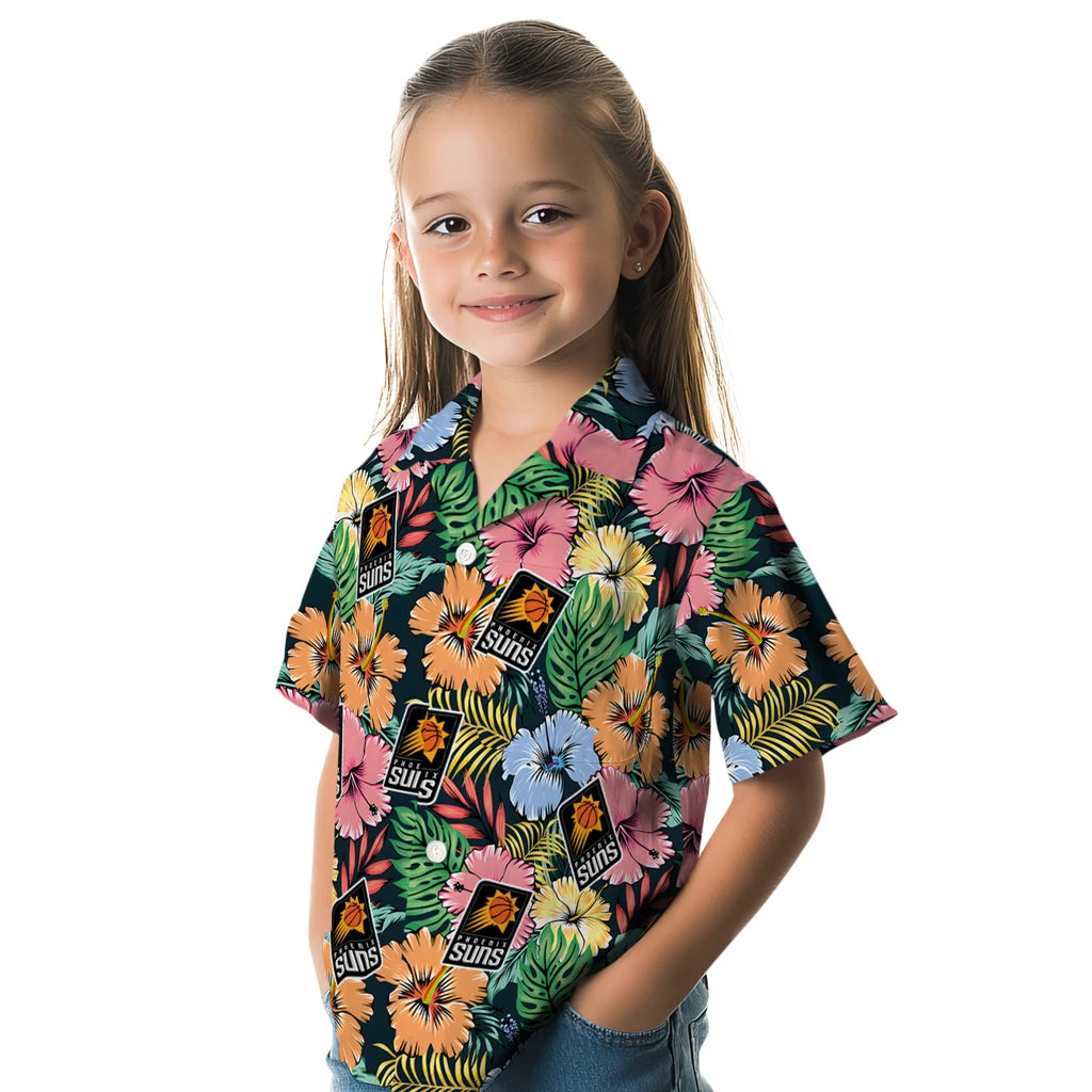 Phoenix Suns Hawaiian Shirt - Brilliant Hibiscus Garden | Hula Hawaiian Shirts