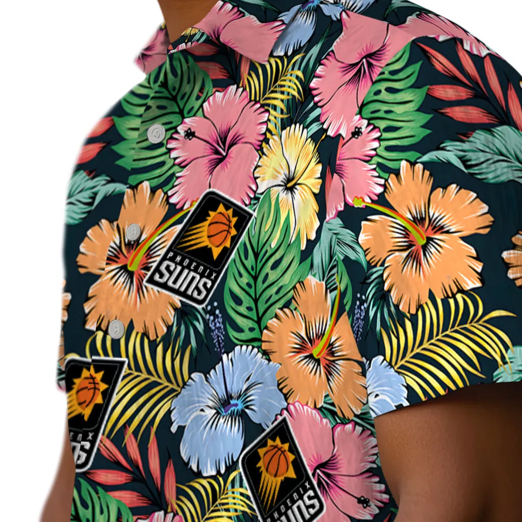 Phoenix Suns Hawaiian Shirt - Brilliant Hibiscus Garden | Hula Hawaiian Shirts