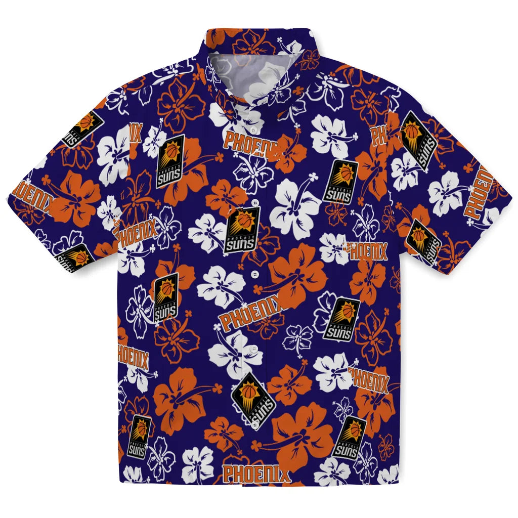 Phoenix Suns Hawaiian Shirt - Hibiscus Flower Design | Hula Hawaiian Shirts