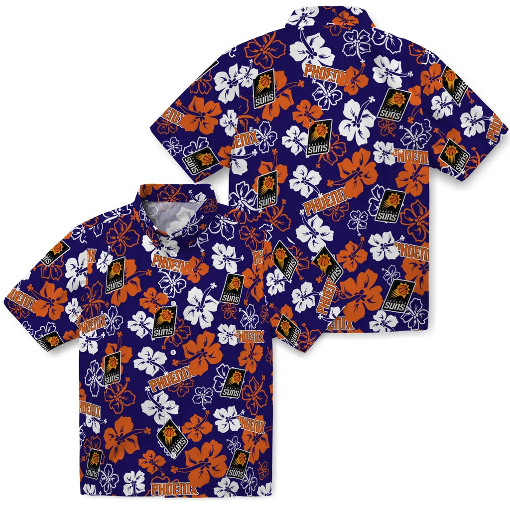 Phoenix Suns Hawaiian Shirt - Hibiscus Flower Design | Hula Hawaiian Shirts