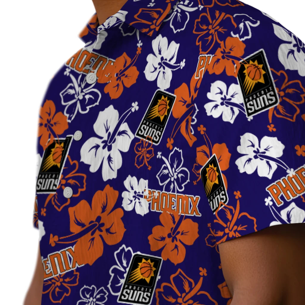 Phoenix Suns Hawaiian Shirt - Hibiscus Flower Design | Hula Hawaiian Shirts