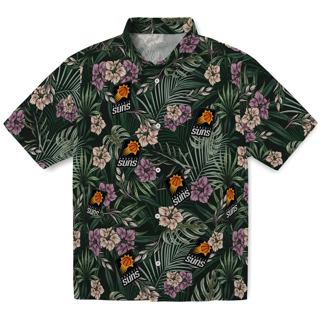 Phoenix Suns Hawaiian Shirt - Hibiscus Leaves Pattern | Hula Hawaiian Shirts