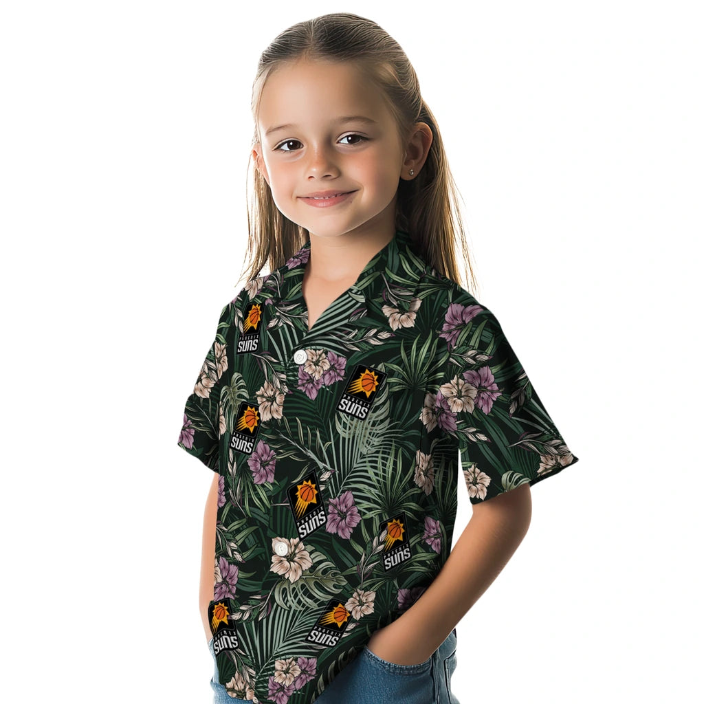 Phoenix Suns Hawaiian Shirt - Hibiscus Leaves Pattern | Hula Hawaiian Shirts