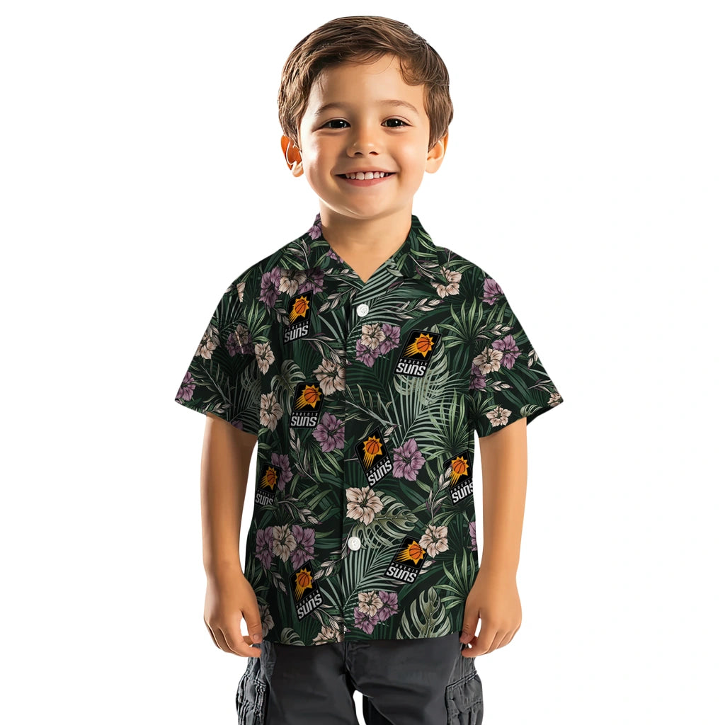 Phoenix Suns Hawaiian Shirt - Hibiscus Leaves Pattern | Hula Hawaiian Shirts
