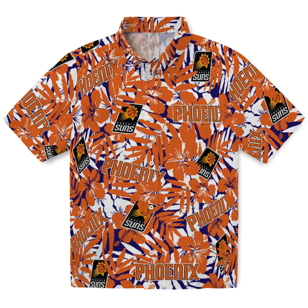 Phoenix Suns Hawaiian Shirt - Hibiscus Overlay | Hula Hawaiian Shirts