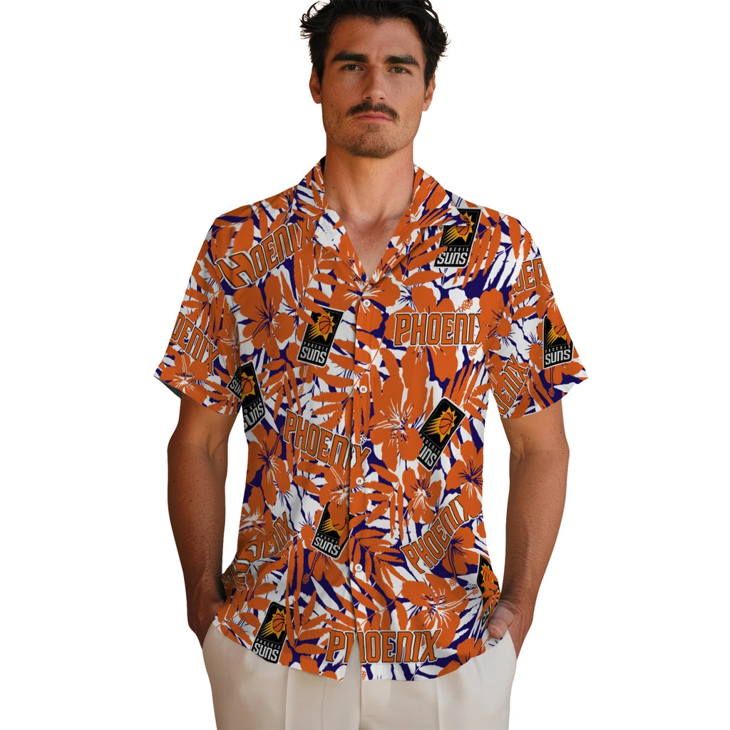 Phoenix Suns Hawaiian Shirt - Hibiscus Overlay | Hula Hawaiian Shirts