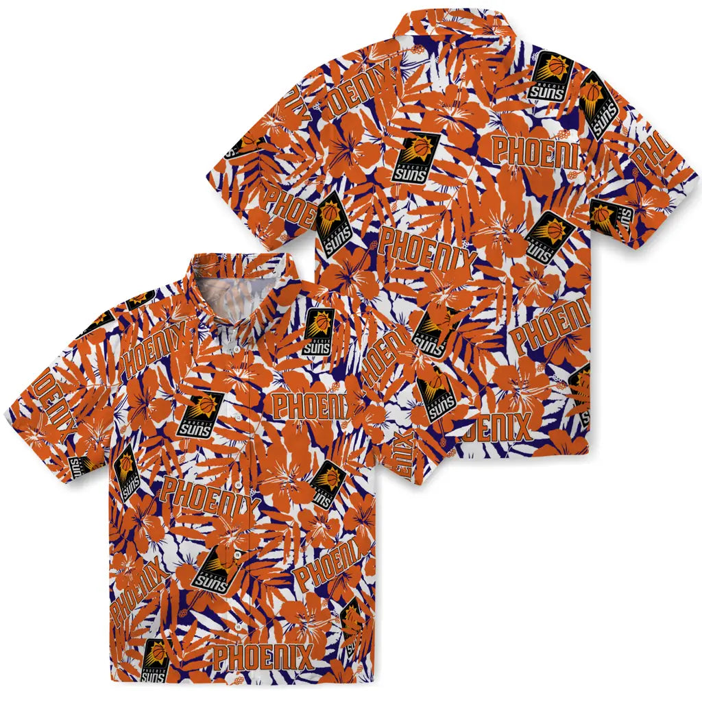 Phoenix Suns Hawaiian Shirt - Hibiscus Overlay | Hula Hawaiian Shirts