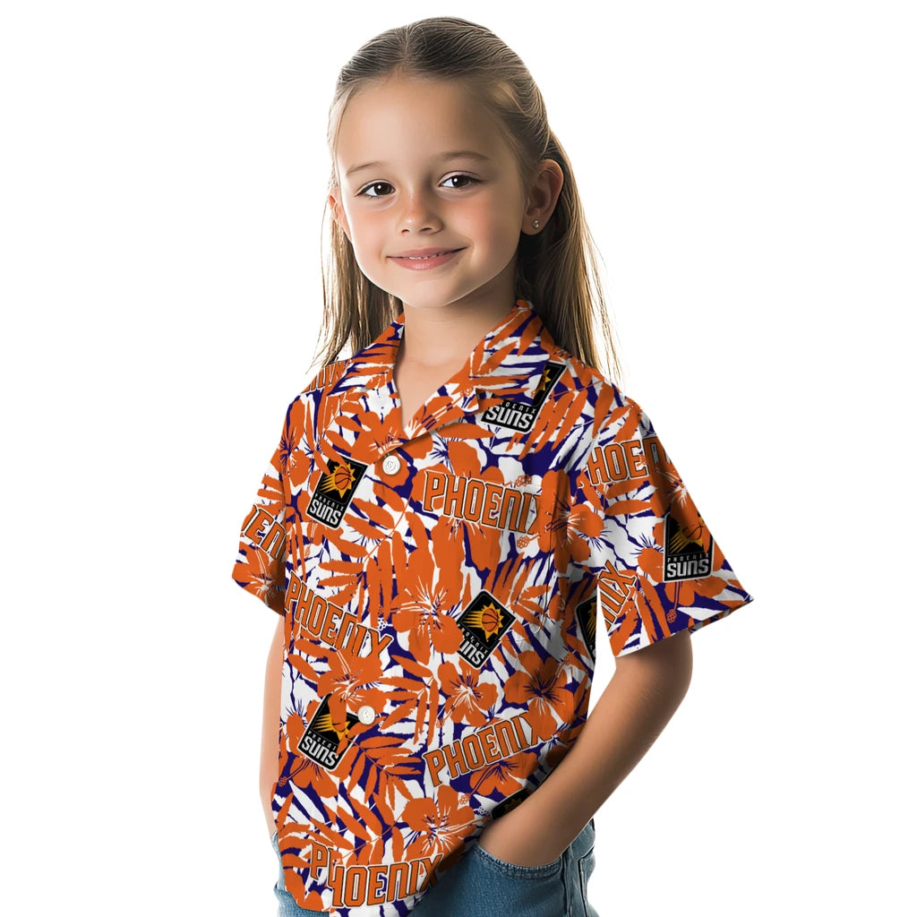 Phoenix Suns Hawaiian Shirt - Hibiscus Overlay | Hula Hawaiian Shirts