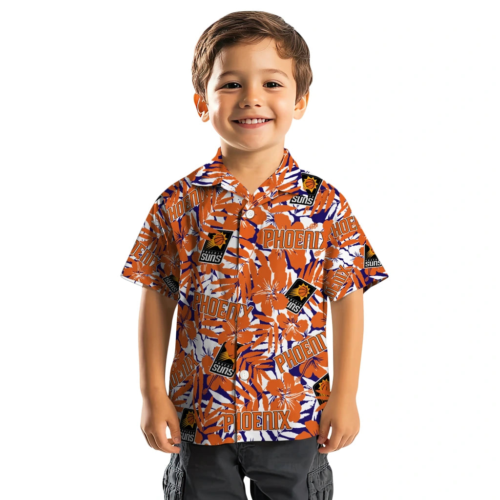 Phoenix Suns Hawaiian Shirt - Hibiscus Overlay | Hula Hawaiian Shirts