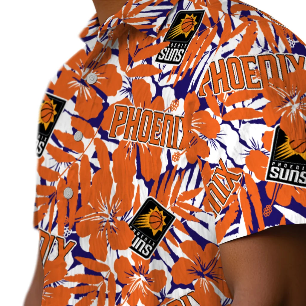 Phoenix Suns Hawaiian Shirt - Hibiscus Overlay | Hula Hawaiian Shirts