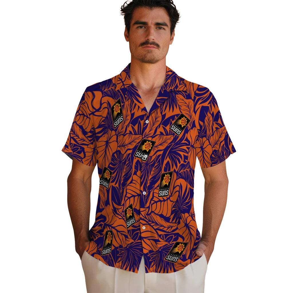 Phoenix Suns Hawaiian Shirt - Monstera Layer | Hula Hawaiian Shirts