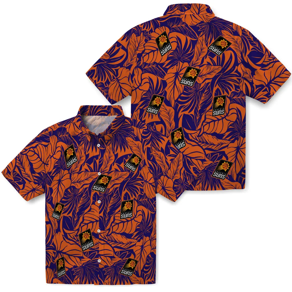 Phoenix Suns Hawaiian Shirt - Monstera Layer | Hula Hawaiian Shirts