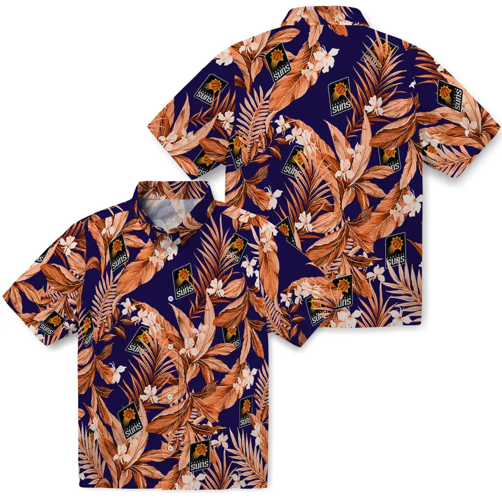 Phoenix Suns Hawaiian Shirt - Palm Leaves | Hula Hawaiian Shirts