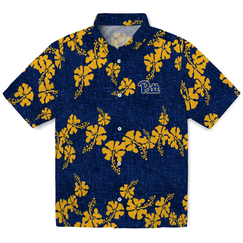 Pittsburgh Panthers Hawaiian Shirt - 50th State Flower | Hula Hawaiian Shirts