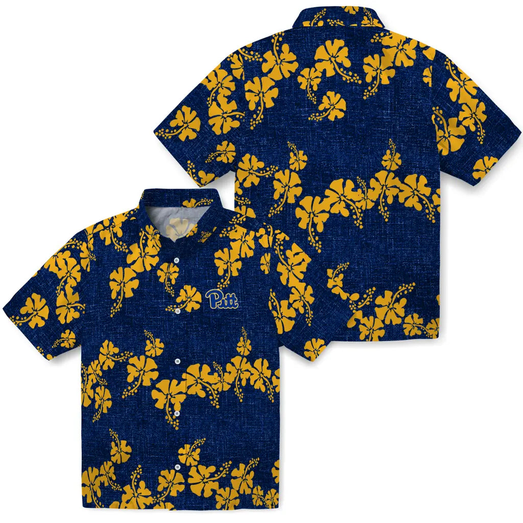 Pittsburgh Panthers Hawaiian Shirt - 50th State Flower | Hula Hawaiian Shirts