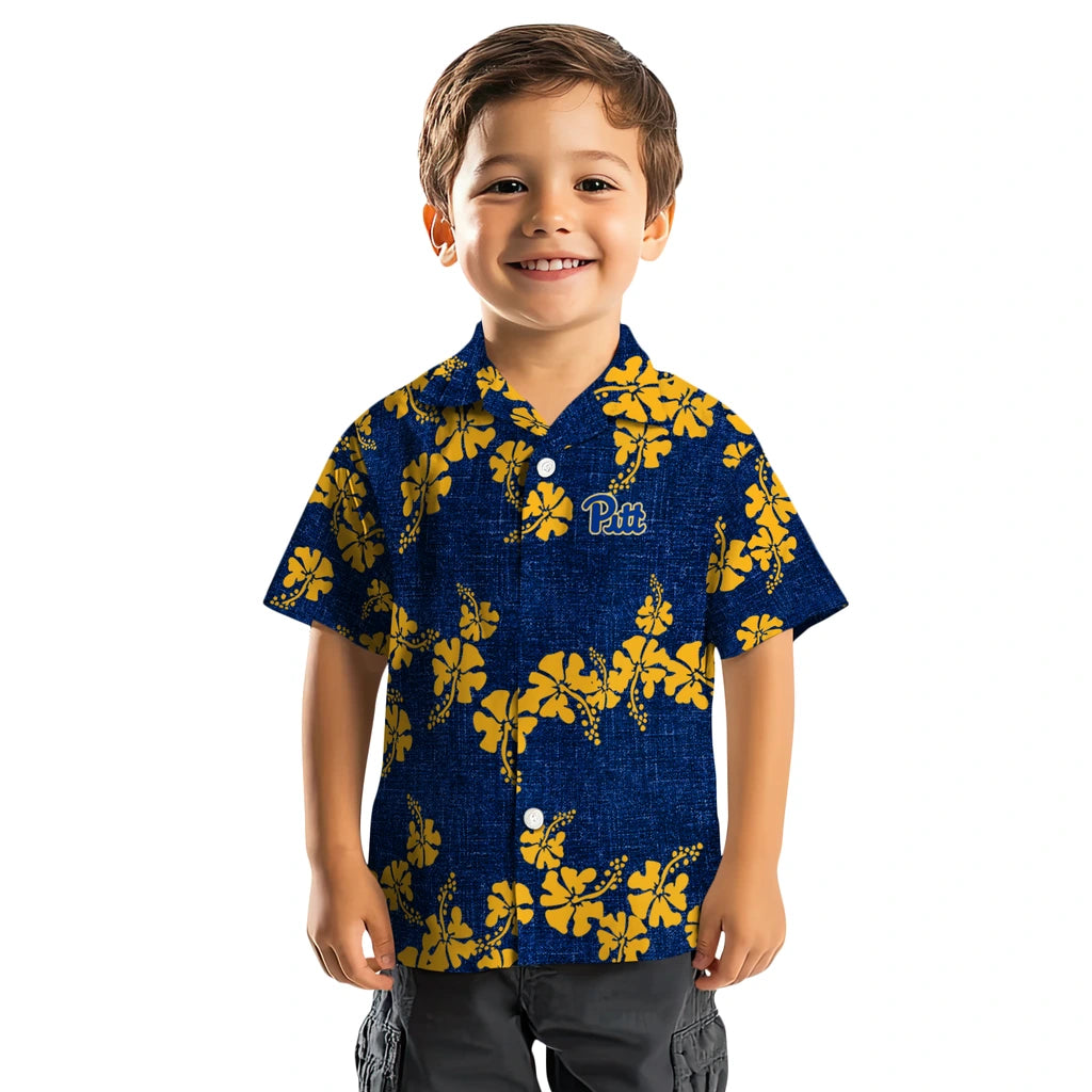 Pittsburgh Panthers Hawaiian Shirt - 50th State Flower | Hula Hawaiian Shirts